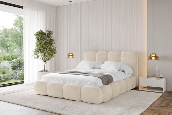 ALTDECOR Polsterbett KALA (Polsterbett mit Bettkasten und Lattenrost, Boxbett ohne Matratze), Doppelbett mit Stauraum, Bett mit Kopfteil