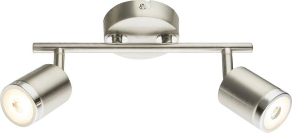 LED Deckenleuchte, Metall, nickel-matt, Chrom, satiniert