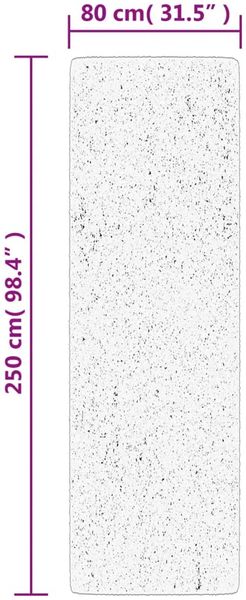vidaXL Teppich HUARTE Kurzflor Weich und Waschbar Grau 80x250 cm 375073 Bild 10