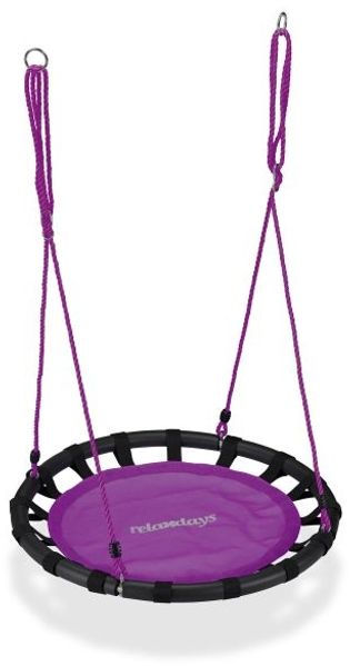 relaxdays Nestschaukel, verstellbar, Lila, 80,0 cm