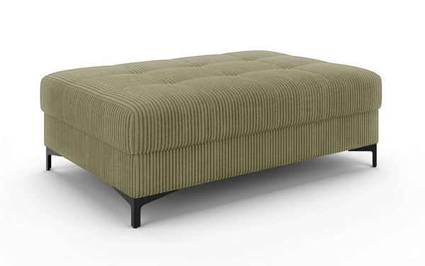 OTTO home Polsterhocker LEEVKE Sitzhocker passend zum Sofa, Breite 115 cm, mit hochelastischer Schaum und Wellenunterfederung