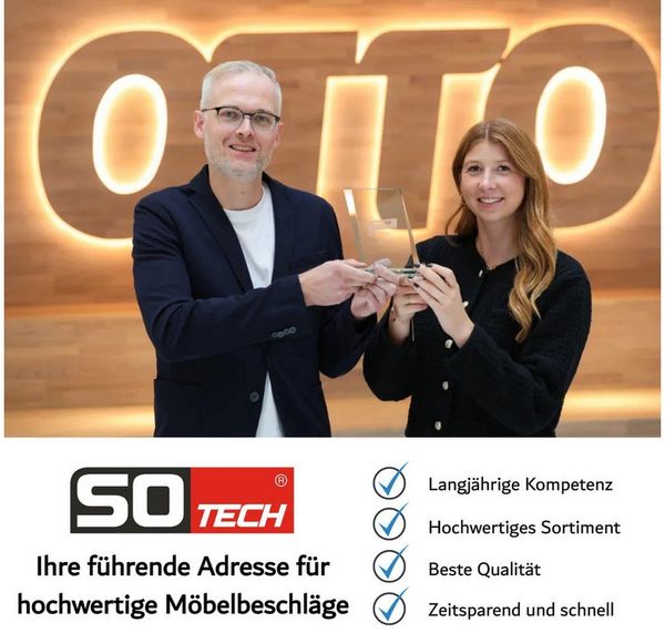 SO-TECH® Garderobenhaken Garderobenhaken LENA BA 20 mm mit verschiedene Oberflächen und Längen, Chrom poliert, Ausführung kurz Bild 2