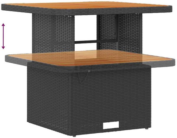 vidaXL Gartensofa-set mit Kissen 10 pcs Schwarz und Creme Poly-Rattan 3363635 Bild 9
