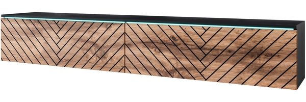 Home affaire Lowboard Vera, wahlweise mit oder ohne Beleuchtung, gefräste MDF Front mit 3D Effekt, stehend und hängend montierbar