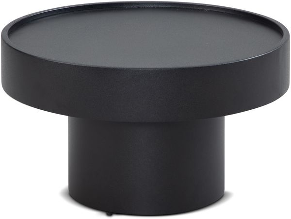 Couchtisch Rund Metall Schwarz 60x60x36cm Modern Design Wohnzimmer