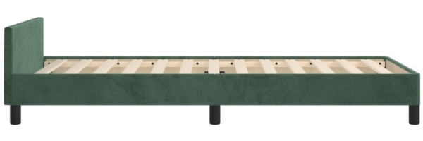 vidaXL Bettgestell mit Kopfteil Dunkelgrün 100x200 cm Samt [3125864] Bild 6