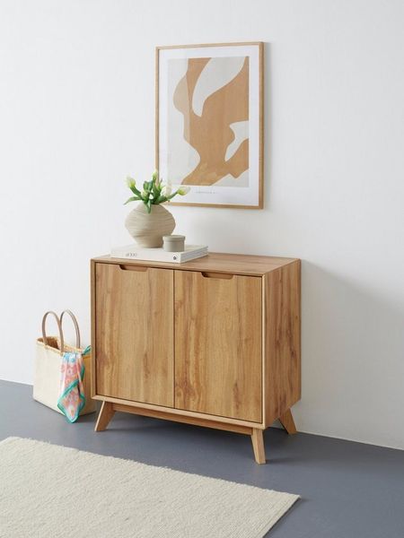 andas Sideboard Pandrup, Kommode mit 2 Türen und 2 verstellbare Einlegeböden, B:80 cm, H:75 cm