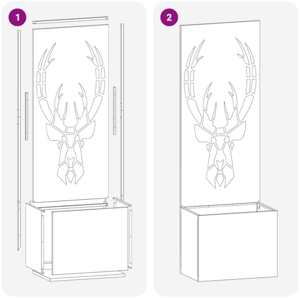 vidaXL Garten Sichtschutz-Leinwand Tiermuster Weiß 50 x 140 cm 876484 Bild 8