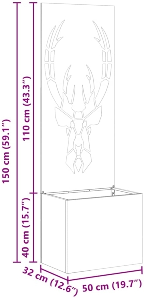 vidaXL Garten Sichtschutz-Leinwand Tiermuster Weiß 50 x 140 cm 876484 Bild 10