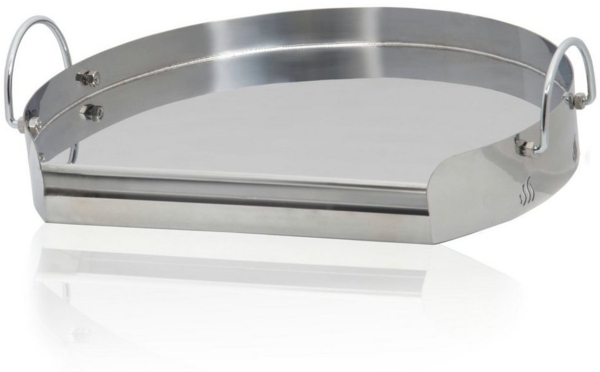 BBQ-Toro Grillplatte Edelstahl Ø 55 cm ideal für 57er Kugelgrill, Plancha für Grill