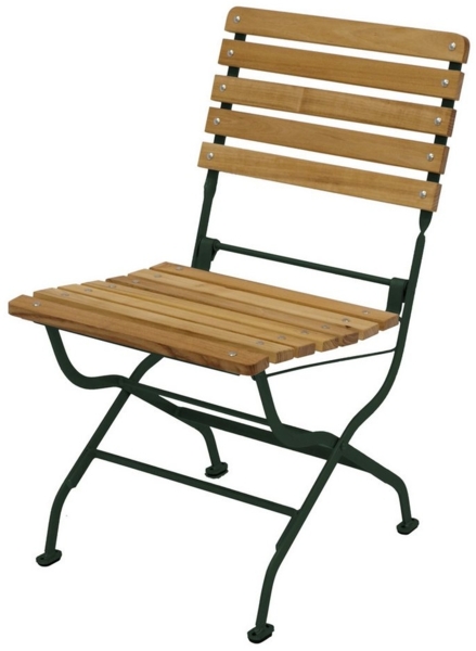 TPFGarden Gartenstuhl BAD BELZIG (Klappstuhl Gartenstuhl - Flachstahl verzinkt grün - Robinienholz), Hochwertiger Outdoor Stuhl mit den Maßen (BxHxT): 47 x 83 x 62.5 cm