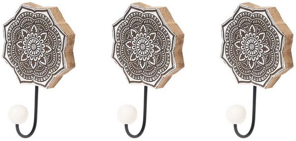 Marrakesch Orient & Mediterran Interior Wandhaken 3er Set Orientalischer Wandhaken Haken Hares -1-, Handarbeit