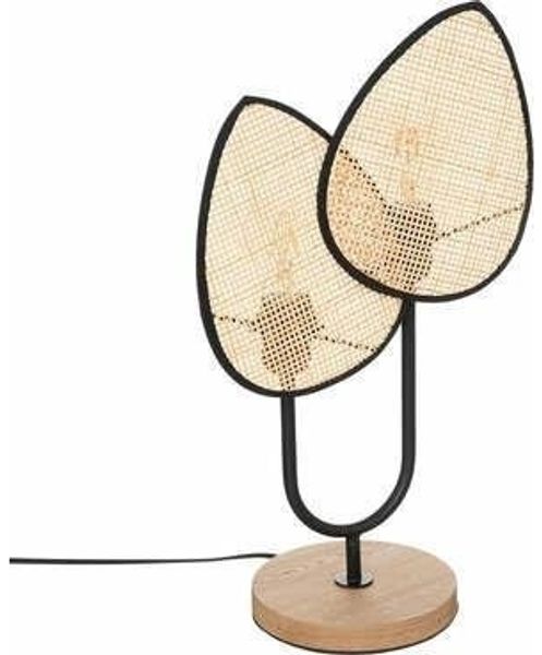 Atmosphera OLME dekorative Lampe Rattangeflecht H 44 cm