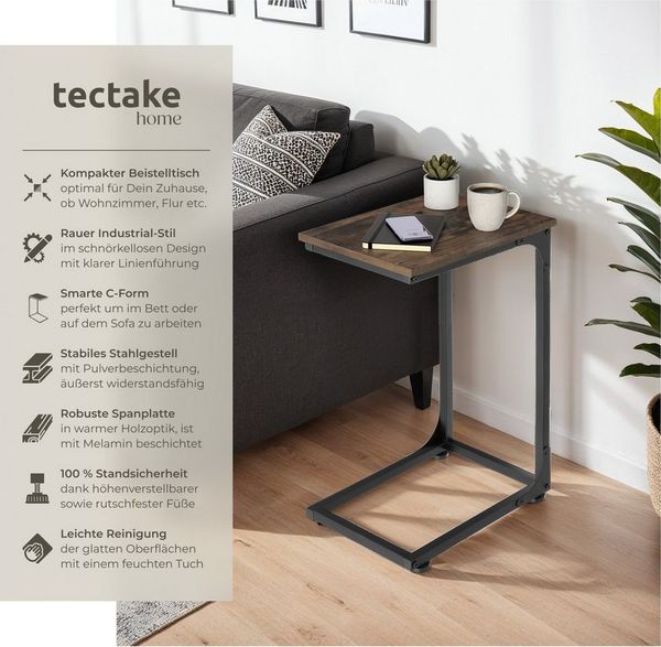 tectake Beistelltisch Erie (1-St, 1 tlg), Industrial Style