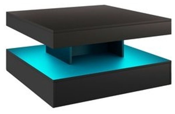 radelldar Couchtisch Wohnzimmertisch Hochglanz mit Beleuchtung&Fernsteuerung modern, USB Bild 6