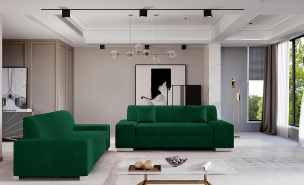 Wohnideebilder Porto 2+3 Dunkelgrün Ecksofas & Eckcouches P_P17