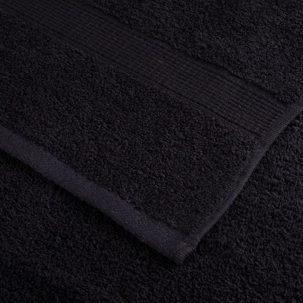 vidaXL Premium-Handtücher SOLUND 2 Stk. Schwarz 100x200 cm 600 g/m² 137437 Bild 6