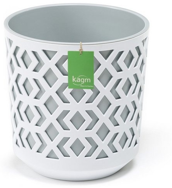 KAGM Übertopf Blumentopf Übertopf Pflanztopf aus Kunststoff 5 Farben (2in1 (Außentopf + Innentopf) Bild 4