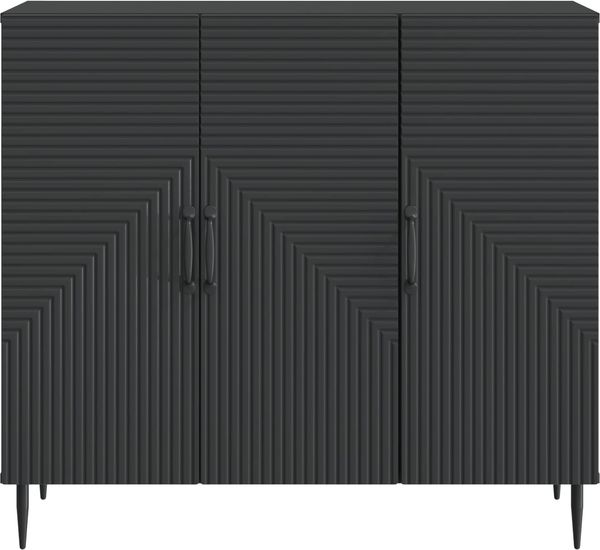 vidaXL Sideboard Schwarz 89 x 34,5 x 80 cm Holzwerkstoff 894876 Bild 6