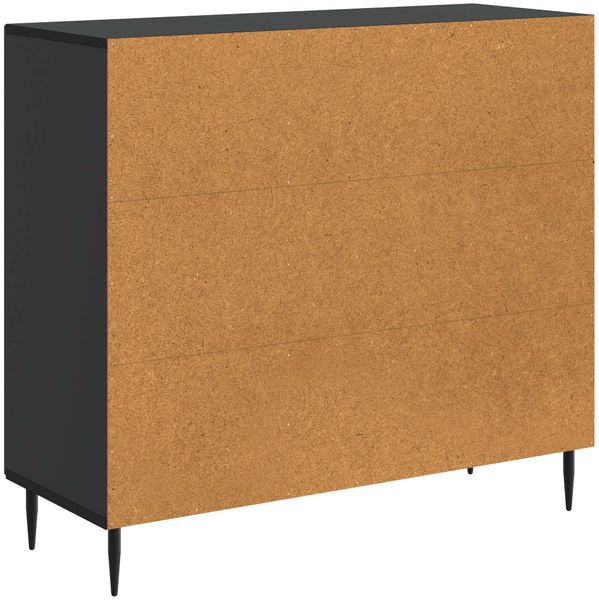 vidaXL Sideboard Schwarz 89 x 34,5 x 80 cm Holzwerkstoff 894876 Bild 8
