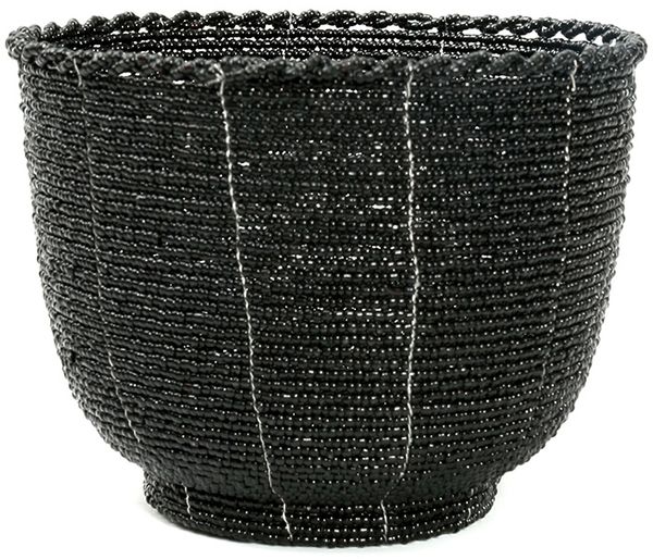 Die Beaded Bonbonschale - Schwarz - M