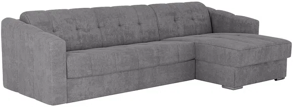 Vente-unique - DARIELO Sofa Stoff Grau - B 223 cm152 cm x H 90 cm x L 295 cm Bild 5