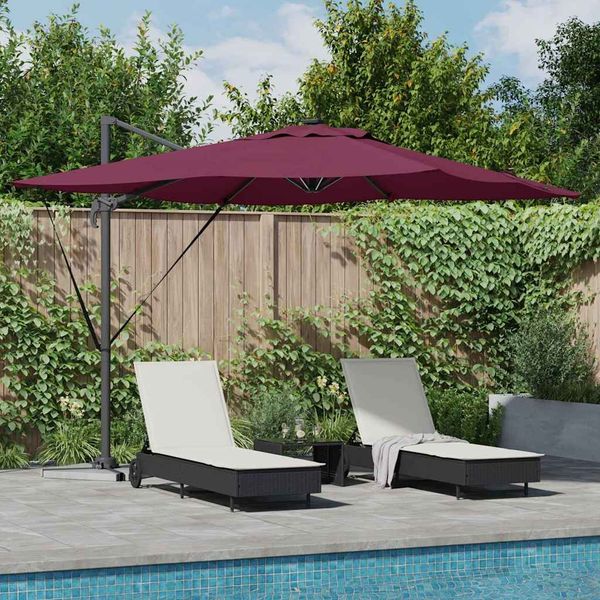 vidaXL Sonnenschirm Bordeauxrot 286 x 284 x 270 cm 42003325