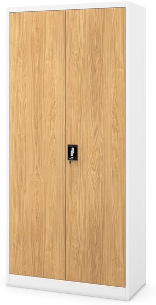 Jan Nowak Aktenschrank Metall 90 x 40 x 195 cm abschließbarer Stahlschrank mit verstellbaren Böden und großer Fassungs- kapazität Büroschrank für Ordner und Dokumente