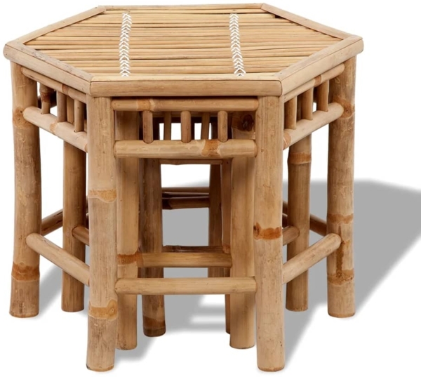 vidaXL Gartenhocker 3 Stk. Bambus 41495