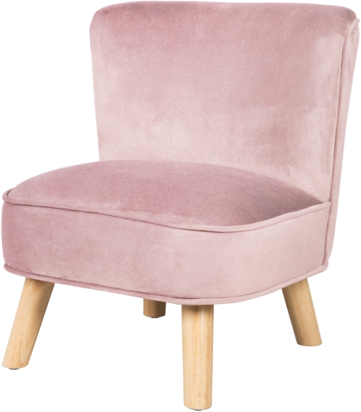 roba Kindersessel 'Lil Sofa' - stabile Holzfüße - Samtstoff - Mauve