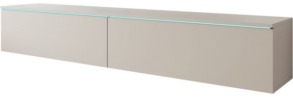 Home affaire Lowboard LOWBOARD VERA, wahlweise mit oder ohne Beleuchtung, Modernes griffloses TV-Board, 180 cm TV-Schrank, stehend und hängend