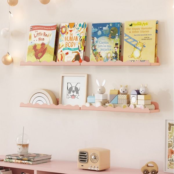 Lifewit Wandregal Kunststoff Bücherregal, Hängeregal Regale Schlafzimmer, Wohnzimmer, 8-tlg.