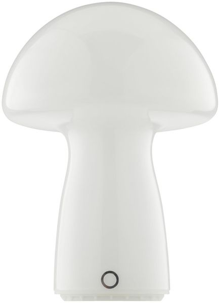 Lightbox Tischleuchte, LED fest integriert, Warmweiß, LED Akku Pilzleuchte, 22 x 16 cm, 250 lm, 2700 K, dimmbar, Glas, weiß