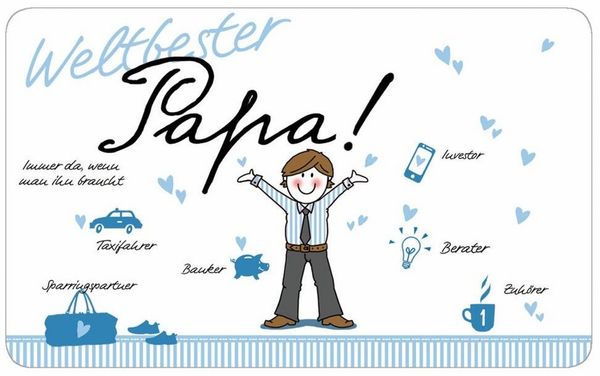 PPD Frühstücksbrett Tray Weltbester Papa, Kunststoff