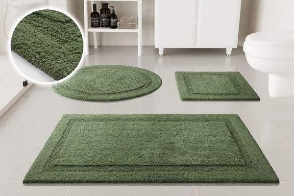 OTTO home Badematte Meellor, Höhe 20 mm, rutschhemmend beschichtet, fußbodenheizungsgeeignet, Baumwolle, rechteckig, Badteppich, getuftet, modern, Uni, antirutsch, flauschig, Baumwolle