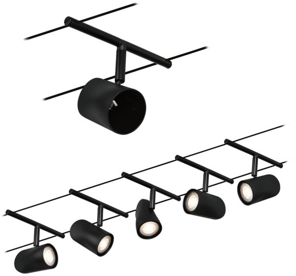 Paulmann No. 94469 Seilsystem Cup Basisset Schwarz 5x max. 10W DC 60VA