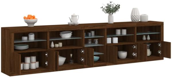 vidaXL Sideboard mit LED-Leuchten Braun Eichen-Optik 283x37x67 cm 3209029