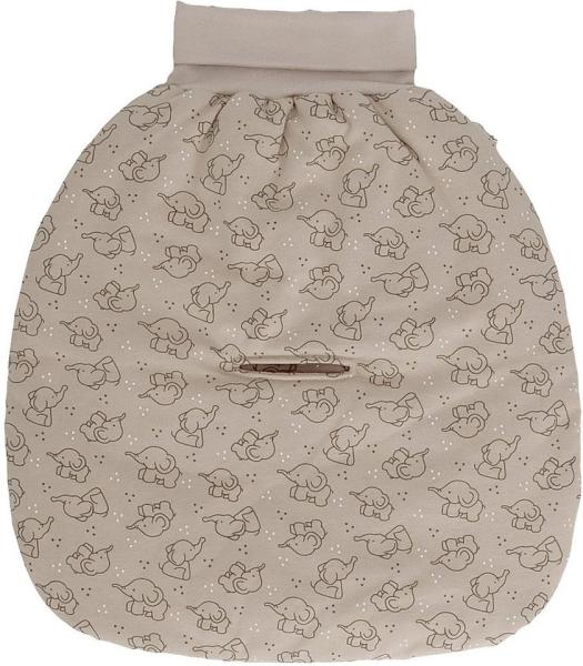 Sterntaler Baby Unisex Strampelnest Baby Strampelnest wattiert Elefant Eddy - Stramplenest, Puckschlafsack, Baby-Schlafsack - braun