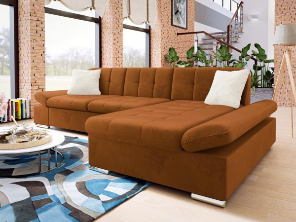 Ecksofa Montana Premium (Farbe: Piano 21 + Piano 21 + Mokka 03, Seite: Rechts)