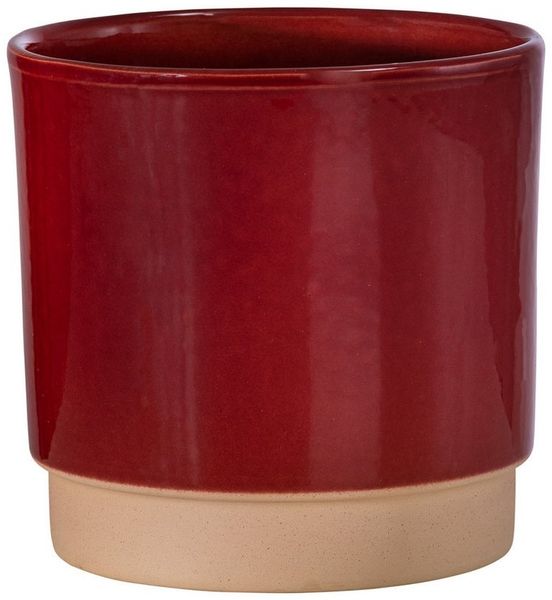 Dehner Übertopf Eno, glasierte Keramik, versch. Farben, runder Indoor Blumentopf in modernem Design