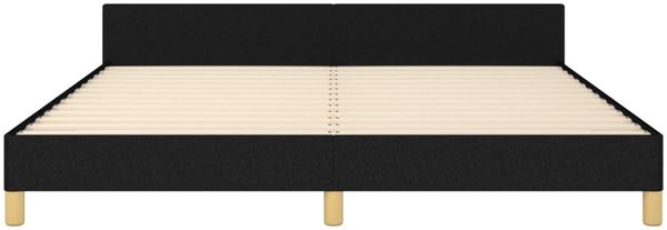 Bettgestell mit Kopfteil Schwarz 180x200 cm Stoff [347433] Bild 5
