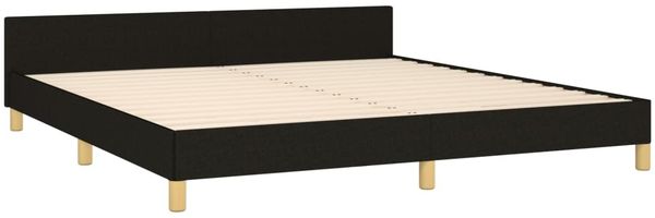 Bettgestell mit Kopfteil Schwarz 180x200 cm Stoff [347433] Bild 4