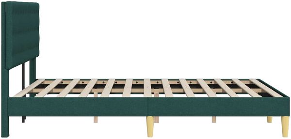 vidaXL Bettrahmen mit Kopfteil Dunkelgrün 120 x 190 cm Stoff 42027782 Bild 5