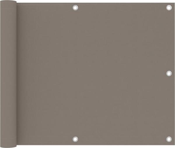 vidaXL Balkon-Sichtschutz Taupe 75x500 cm Oxford-Gewebe 134986