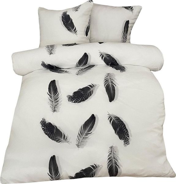 Visaggio Bettwäsche Winter Fleece Bettbezug flauschig warm, Fleece, 3 teilig, Thermofleece kuschelig weich, Sterne