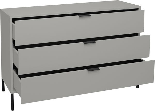 Maeusbacher Bonnie Kommoden Quadrat kreidegrau matt lack BxHxT: 119 x 80 x 45 cm Bild 4