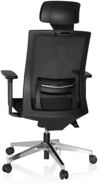 hjh OFFICE Profi Chefsessel CAPTIVA Stoff/Netzstoff Schwarz Bild 6