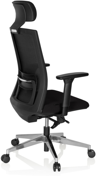 hjh OFFICE Profi Chefsessel CAPTIVA Stoff/Netzstoff Schwarz Bild 4
