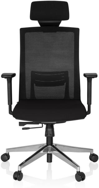 hjh OFFICE Profi Chefsessel CAPTIVA Stoff/Netzstoff Schwarz Bild 1