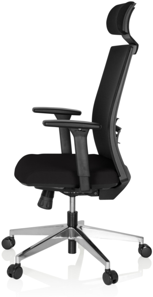 hjh OFFICE Profi Chefsessel CAPTIVA Stoff/Netzstoff Schwarz Bild 8
